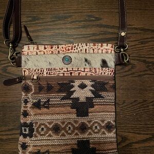 Western Myra Aztec cowhide Patterned Crossbody Bag